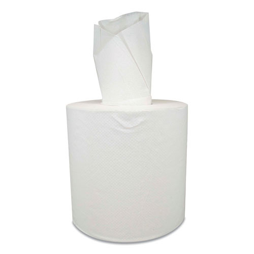Morsoft Center-pull Roll Towels, 7.5" Dia., White, 600 Sheets/roll, 6 Rolls/carton